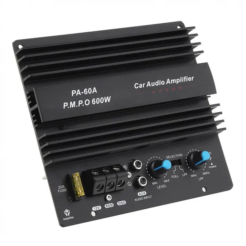 12V 600W Black Car Audio Amplifier Board Speaker Subwoofer Board Bass Module High Power Mono Channel Lossless Accessories