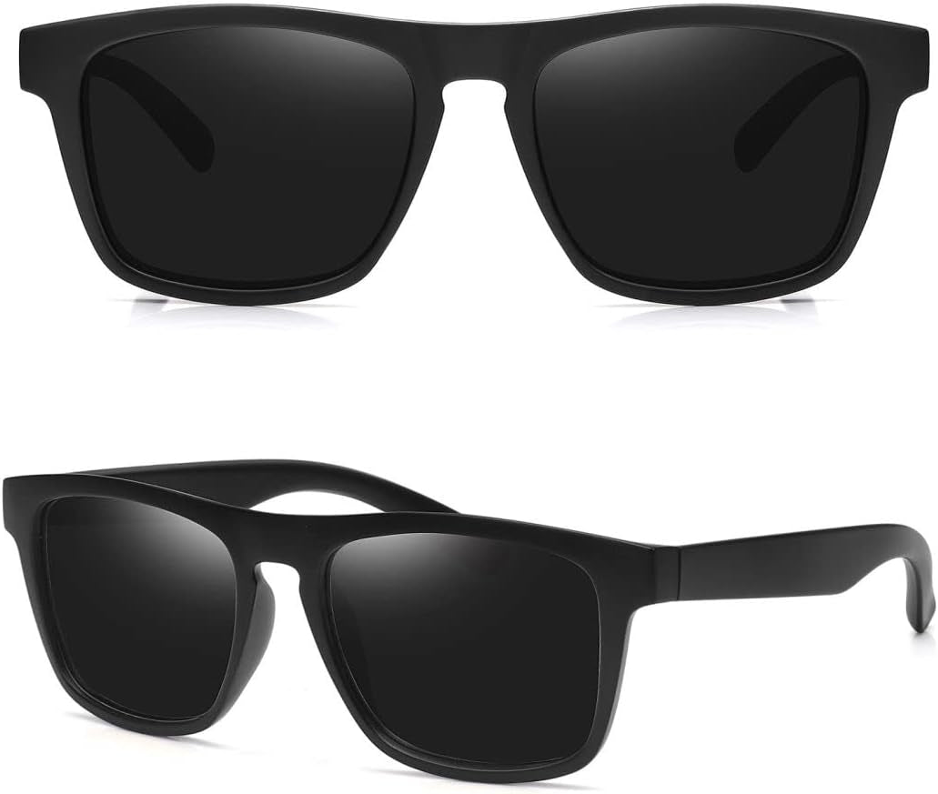 Polarized Sunglasses for Men Women UV Protection Square Frame Sport Fishing Driving Sunglasses