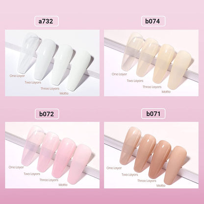 Beetles Neutral Gel Nail Polish 15ml Nude Pink Polish Set Pink Jelly Soak Off U V LED Nail Lamp Translucent Nail Art Gel