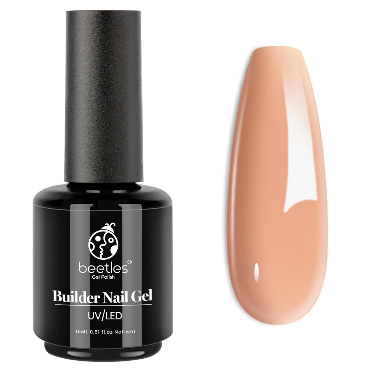 Beetles Builder Nail Gel 12 Pcs, 8-in-1 Pink Pastel Nude Gel Builder for Nails Beige White Colors Hard Gel Builder Extension Gel Nail Strengthener Nail Art Design Spring Gifts for Girls and Women