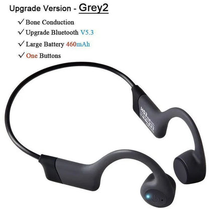 Open Ear Bone Conduction Bluetooth Headphones Waterproof Stereo Wireless Headset with Microphone for Driving Working Running Cycling