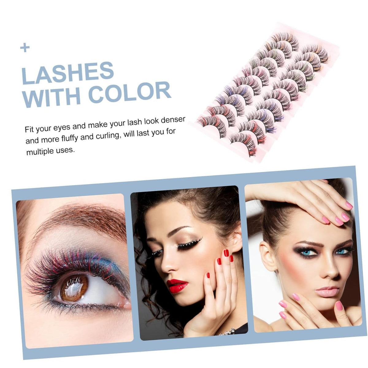 50 Pairs Dd Volume False Eyelashes Cosmetic Eyelashes Fake Eyelashes Natural Look Fake Eyelash for Women Natural Eyelashes Eyelash Extension Colored Eyelashes Girl Curly Extend