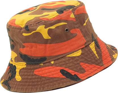 Bucket Hat 100% Cotton & Denim Lightweight Packable Outdoor Summer Beach Fishing Sun Hat
