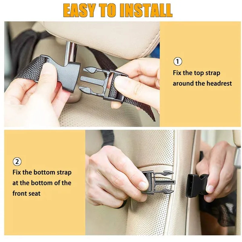 Car Seat Back Organizer Bag Storage Travel Multi-Pocket Bag Car Accessories for Kids Toys Bottles(2 Pack)
