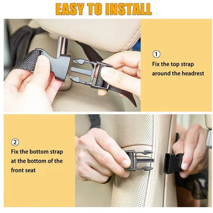 Car Seat Back Organizer Bag Storage Travel Multi-Pocket Bag Car Accessories for Kids Toys Bottles(2 Pack)