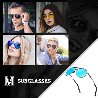 Aviator Sunglasses for Men Polarized Women UV Protection Lightweight Driving Fishing Sports Unisex Glasses MX208