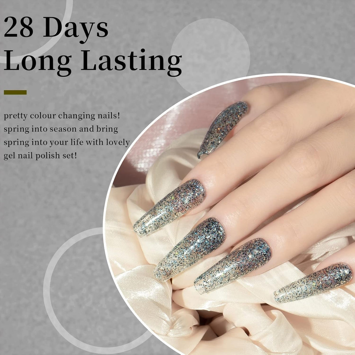 15ML Glitter Gel Nail Polish 1Pc Galaxy Glitter Gel Polish Soak off UV LED Nail Polish Nail Art Starter Manicure Salon DIY at Home, 0.5 OZ