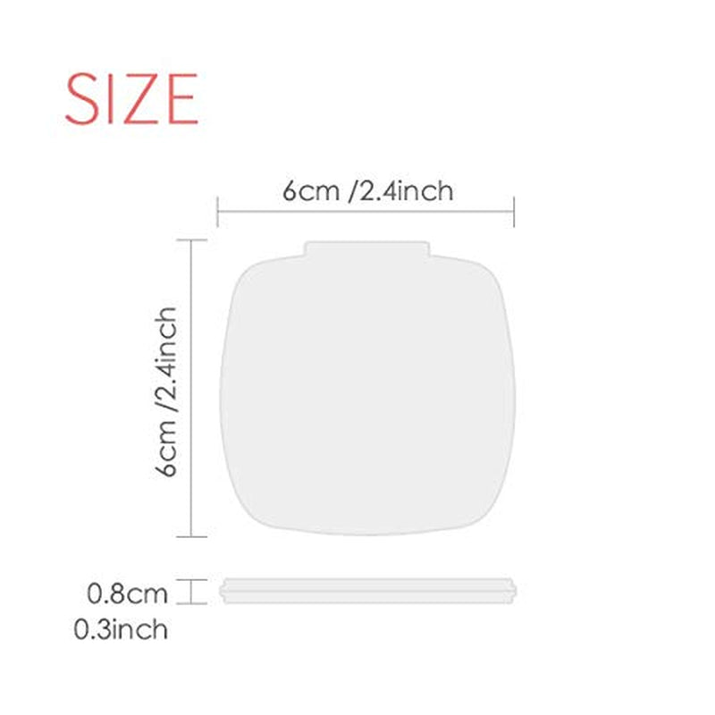 Russia Dolls Flower Poster Russian Matryoshka Mirror Portable Compact Pocket Makeup Double Sided Glass