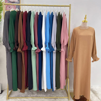 Women Prayer Dress Muslim Ramadan Garment Abaya Dubai Islam Jilbeb Long Dress without Hijab