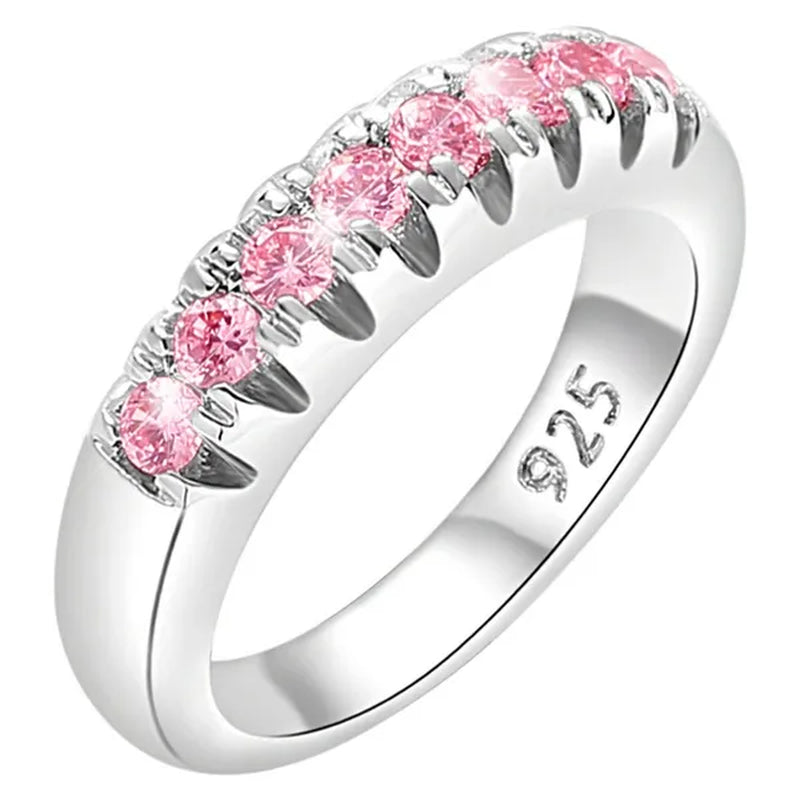 Luxury Womens Ring White Sapphire Wedding Band Engagement Diamond Ring Fine Jewelry Christmas Gift Size:6 7 8 9 10 ( 11 Colors ）
