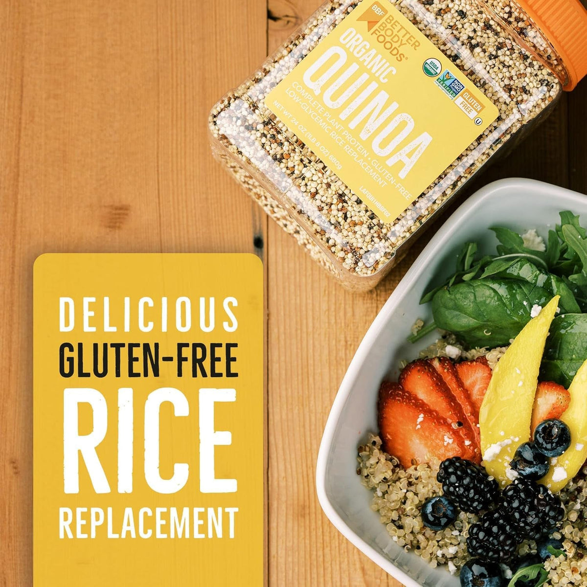 Organic Quinoa, Vegan, Gluten Free, Low Glycemic Rice Replacement, 24 Ounce