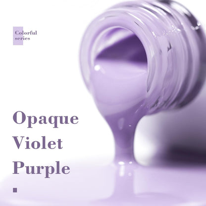 Gel Nail Polish Blue Purple 15Ml Dark Opaque Pastel Gel Polish Milky Bluish Purple 1 Piece Single Bottle Cool Tone Soak off at Home Salon DIY French Manicure Nails Art