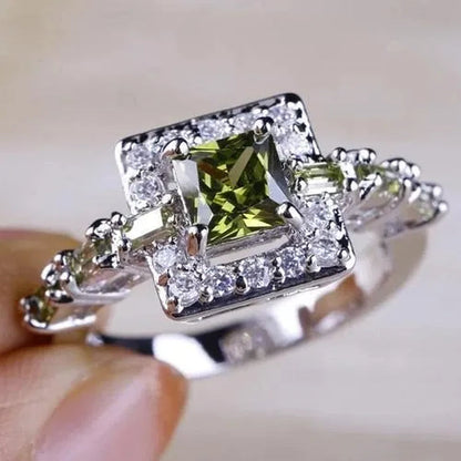 Elegant Noble Princess Fashion 925 Sterling Silver Amethyst & White Topaz Ring Charming Diamond Ring Romantic Bride Engagement Wedding Eternity Ring Anniversary Gift Birthday Party Jewelry Size 5-11