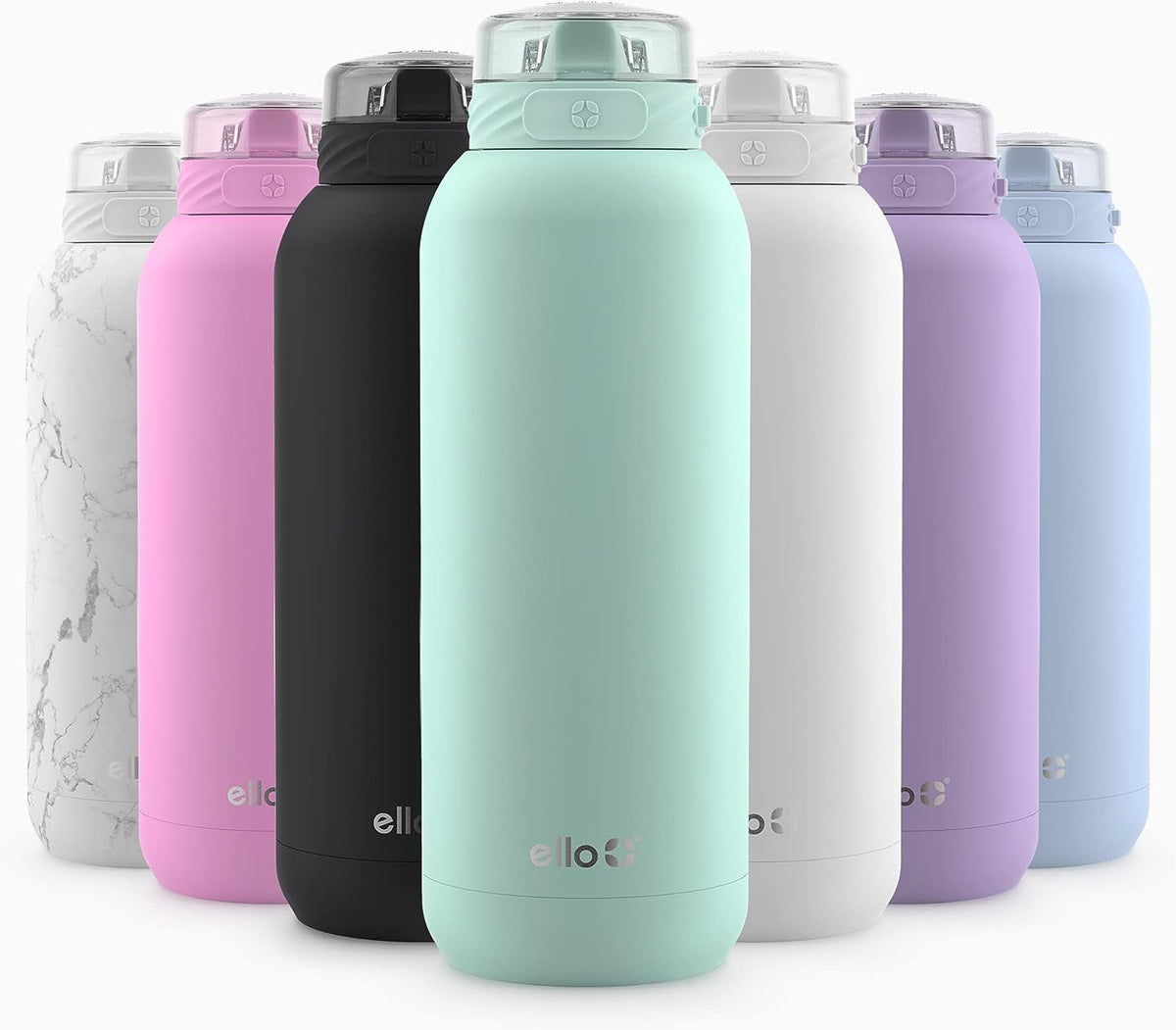 Cooper 32Oz Stainless Steel Water Bottle with Straw and Carry Handle, Double Walled and Vacuum Insulated Metal, Leak Proof Locking Lid with Soft Silicone Spout, Reusable, BPA Free, Yucca