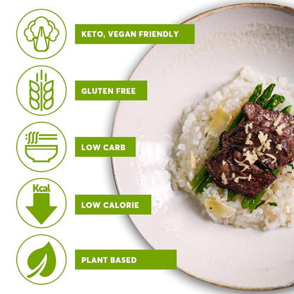 Shirataki Konjac Keto Rice: Gluten Free Plant Based Low Carbs Vegan Fat Free Noodle Rice - 8 Pack inside 53.61 OZ