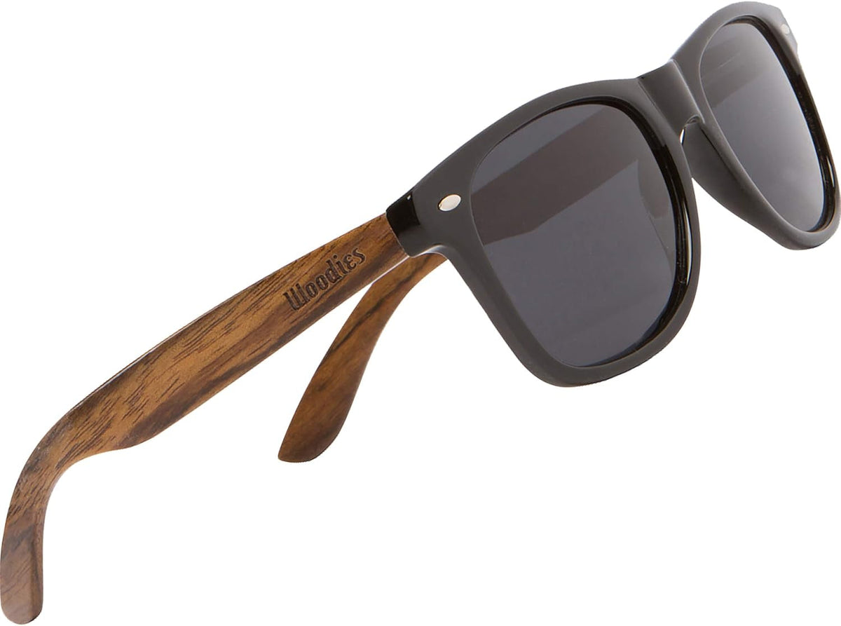 Walnut Wood Sunglasses with Dark Polarized Lenses for Men and Women | 100% UVA/UVB Ray Protection