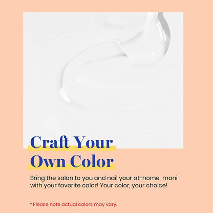 Beetles Gel Nail Polish, 1 Pcs 15ml White Color Soak Off Gel Polish Nail Art Manicure Salon DIY Gel Nail Design Decoration at Home Nail Lamp Needed Nails Minicure Kit Gift