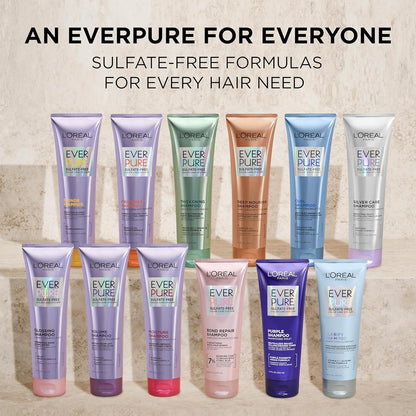 Blonde Sulfate Free Shampoo and Conditioner for Color-Treated Hair, Neutralizes Brass + Balances, Everpure, 8.5 Fl Oz, Set of 2