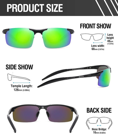 Mens Sports Polarized Sunglasses UV Protection Sunglasses for Men 8177S