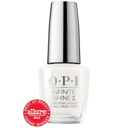 OPI Infinite Shine 2 Long-Wear Nail Lacquer, Opaque Soft White Crème Finish White Nail Polish, Up to 11 Days of Wear, Chip Resistant & Fast Drying Gel-Like Polish, Funny Bunny, 0.5 fl oz