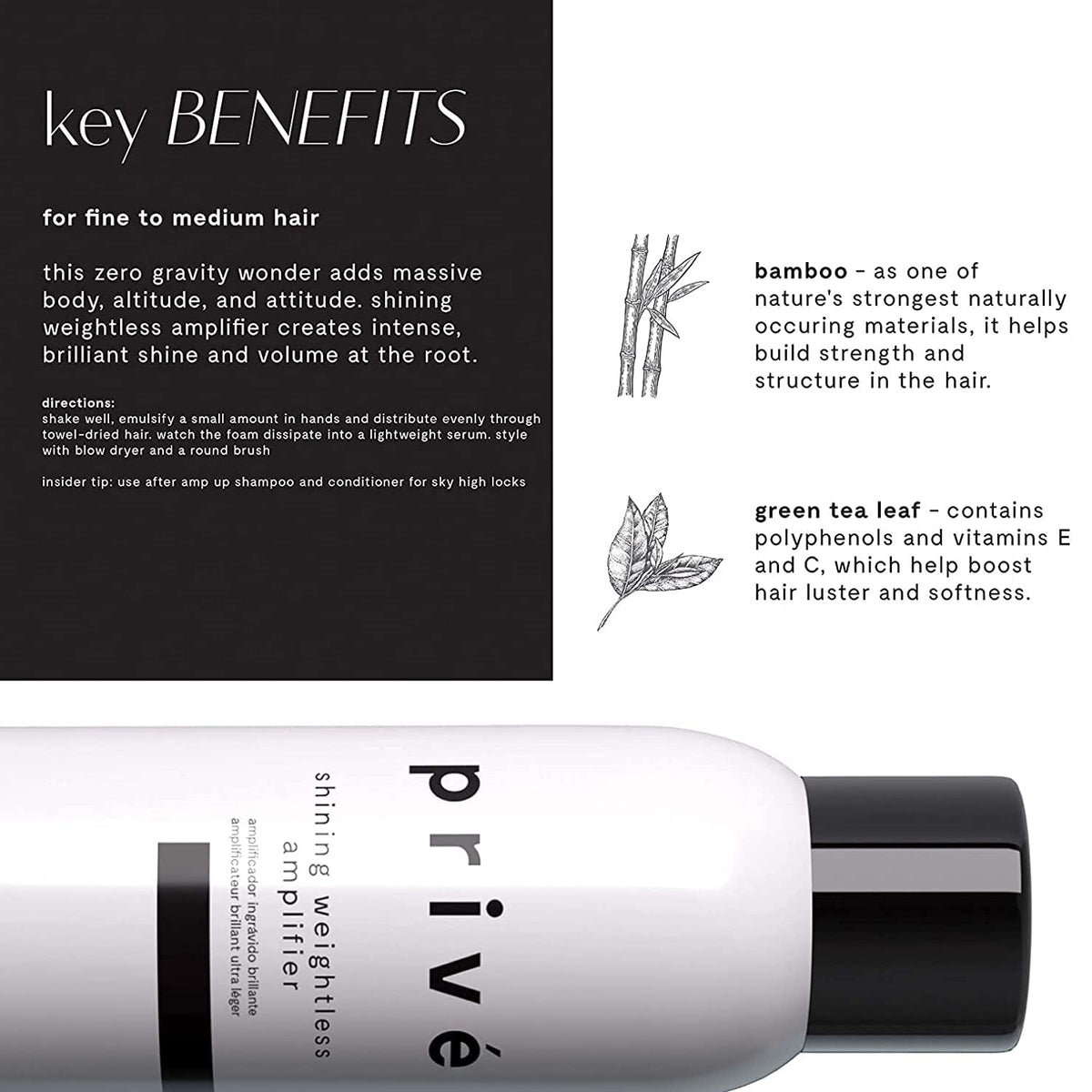 Shining Weightless Amplifier – Volumizing Mousse/Styling Mousse Massive Body, Altitude and Attitude for Voluminous Brilliant Hair Volumizer (6.85 Oz / 200 Ml)