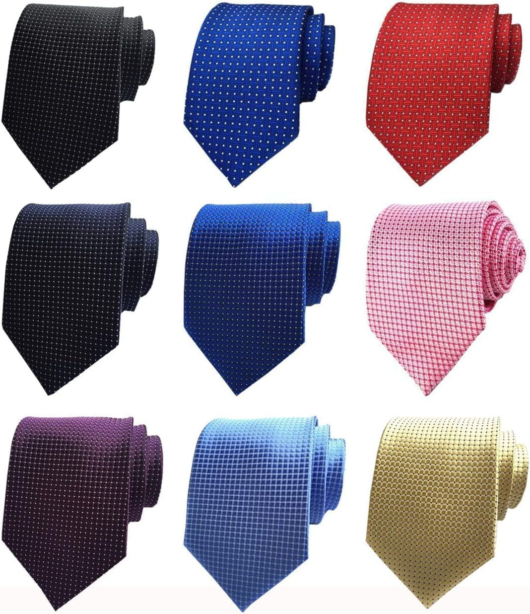 Men'S Necktie Classic Silk Tie Woven Jacquard Neck Ties