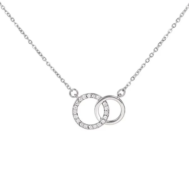 To My Beautiful Aunt 925 Sterling Silver Cubic Zirconia Perfect Pair Necklace Message Card Gifts Aunt Necklace Gift