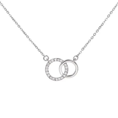 To My Beautiful Aunt 925 Sterling Silver Cubic Zirconia Perfect Pair Necklace Message Card Gifts Aunt Necklace Gift