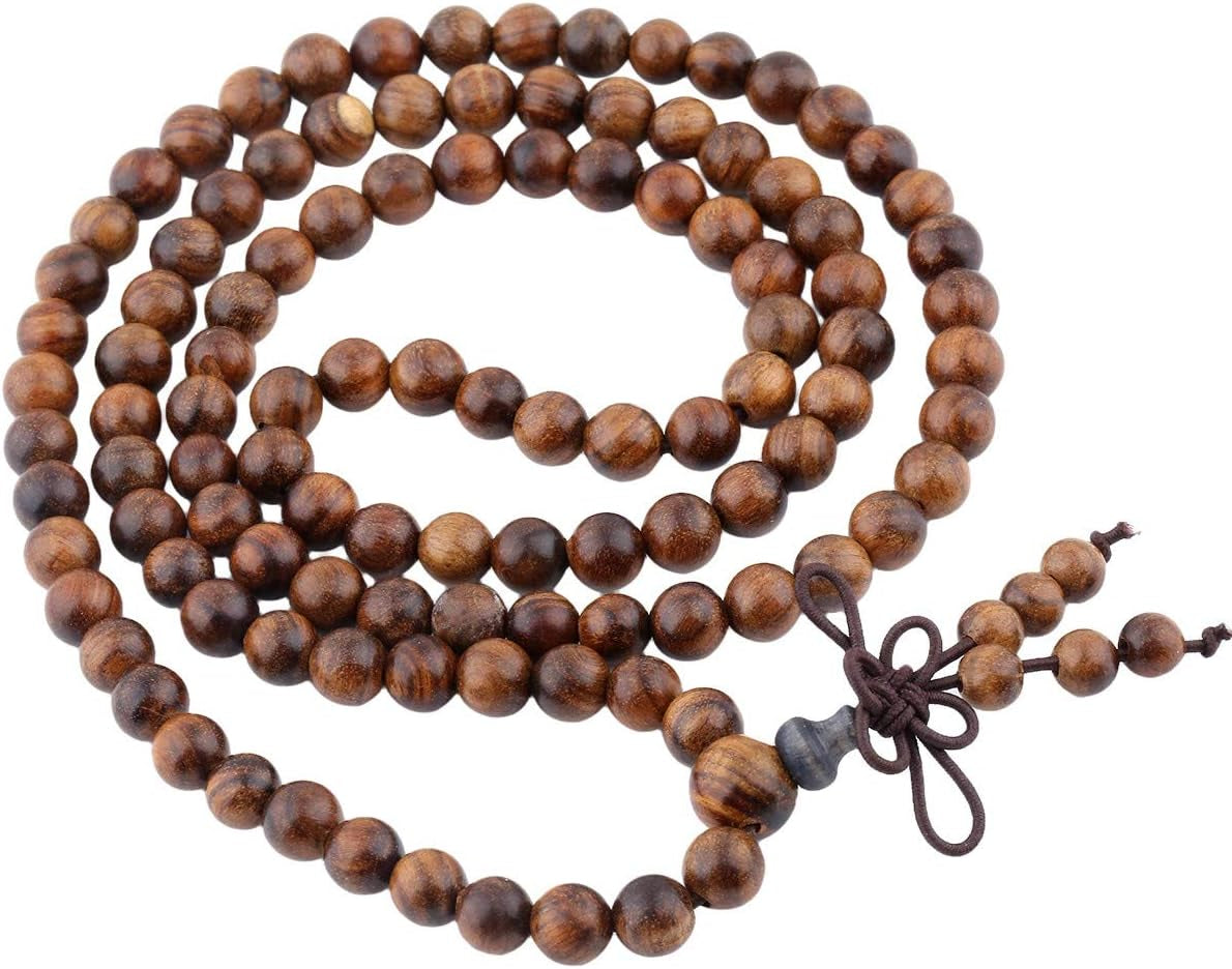 6Mm 108 Tibetan Buddhist Mala Bracelet Natural Beaded Prayer Bead for Women Men
