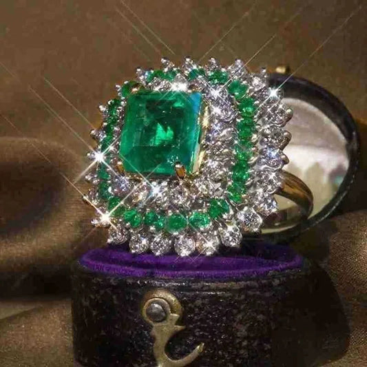 Luxury Women Vintage Ring Birthday Anniversary Gift Wedding Jewelry for Women Bridal Gift Accessories Size 5-11 Anillos