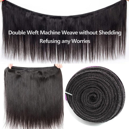 12A Human Hair Bundles 18 20 22 Inch Straight Bundles Human Hair 100% Unprocessed Brazilian Virgin Weave 3 Bundles Deals Thick & Tangle Free…