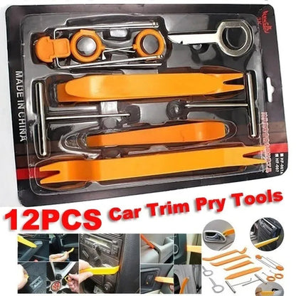 4Pcs/12Pcs Kit Car Radio Audio Stereo Door Trim Dash Panel Install Car Audio Removal Pry Trim Tool Plastic Kit Panel Dash Radio Moulding Automotive