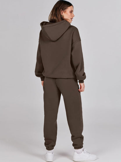Womens 2 Piece Outfits Lounge Hoodie Oversized Sweatshirt Jogger Sweatpants Y2K Tracksuit Sweatsuit Set Fall Clothes
