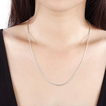Men Women Snake Chain 1MM/2MM/3MM 925 Silver Necklaces Fashion DIY Charm Pendant Fine Jewelry Accessories