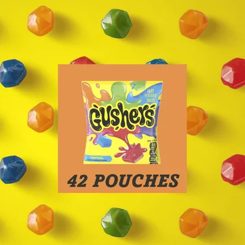 Gushers Strawberry & Tropical Variety Pack Snacks, 0.8 Oz., 42 Pk.