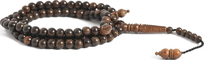 White Oud Wood Tasbih 99 8Mm Aetoxylon - Islamic Prayer Beads for Tasbeeh, Dhikr, Zikr - Muslim Rosary, Tespih, Misbaha, Masbaha, Muslim Mala, Sibha, Subha, Worry Beads, Prayer Counter
