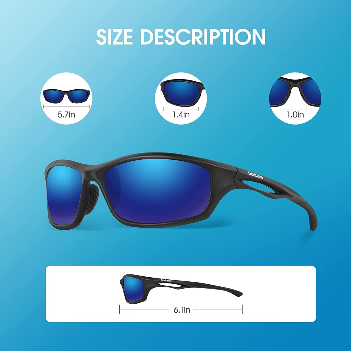 Polarized Sports Sunglasses for Men Women Running Cycling Fishing Golf Driving Shades Sun Glasses Tr90
