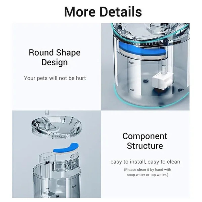 Cat Automatic Water Dispenser Circulating Filter Constant Temperature Pet Drinking Fountain Mute Cat and Dog Water Feeding Cat Daily Necessities