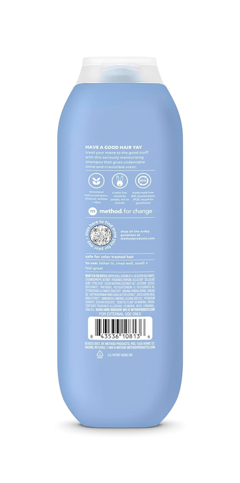 Moisturizing Shampoo, Simply Nourish with Shea Butter, Coconut, and Rice Milk Scent Notes, Paraben and Sulfate Free, 14 Oz (Pack of 1)