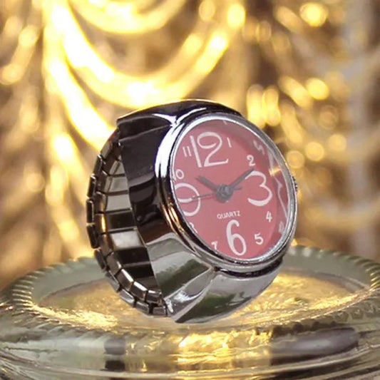 Dial Quartz Analog Watch Creative Steel Cool Elastic Quartz Finger Ring Watch Lady Dress Women watch Diamond Chimes Diamond *A
