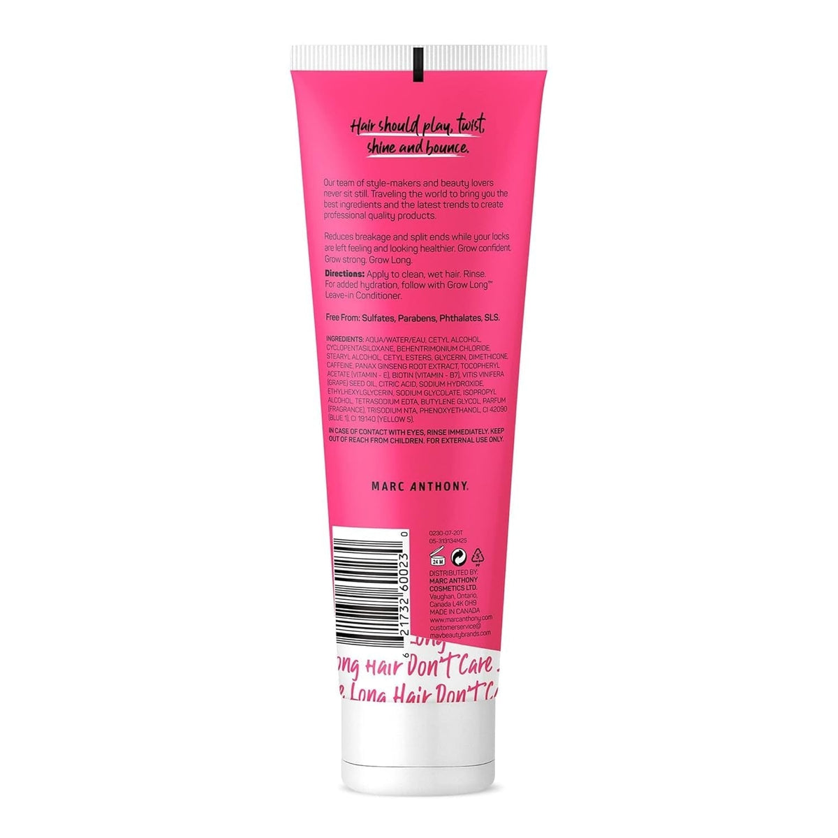 Strengthening Conditioner, Grow Long - Anti-Frizz, Anti-Breakage & Nourishing Formula for Split Ends, & Hair Growth - Biotin, Vitamin E, Caffeine & Ginseng for Dry & Damaged Hair