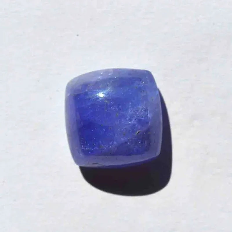 31 Carat Natural Tanzanite Gemstone Loose Cabochon, Healing Crystal, Square Shape, Craft Supplies G22544