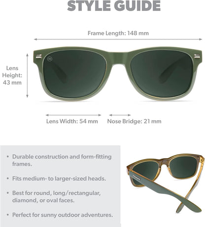 Fort Knocks Polarized Sunglasses for Men & Women - Impact Resistant Lenses & Full UV400 Protection