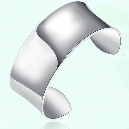 FASHION 925 Sterling Silver Minimalist Cuff Bangle