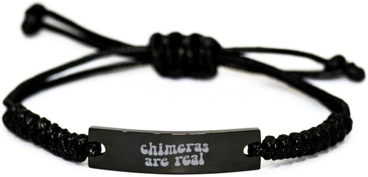Chimera Bracelet, Gifts, Black Rope Bracelet, Jewelry for Men and Women, Christmas, Stocking Stuffer