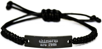 Chimera Bracelet, Gifts, Black Rope Bracelet, Jewelry for Men and Women, Christmas, Stocking Stuffer
