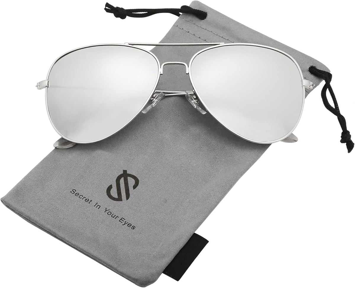 Classic Aviator Polarized Sunglasses for Men Women Vintage Retro Style