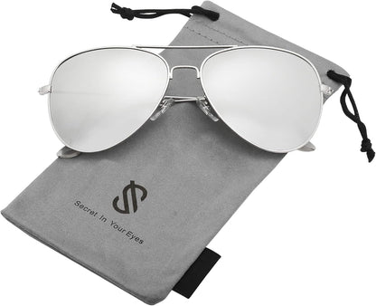 Classic Aviator Polarized Sunglasses for Men Women Vintage Retro Style