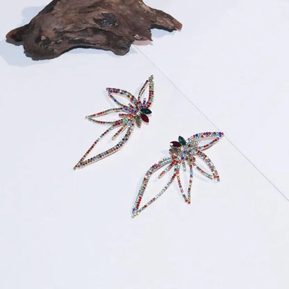New Exaggerated Rhombus Glitter Crystal Diamond Earrings Creative Fashion Ladies Pendant Earrings Jewelry