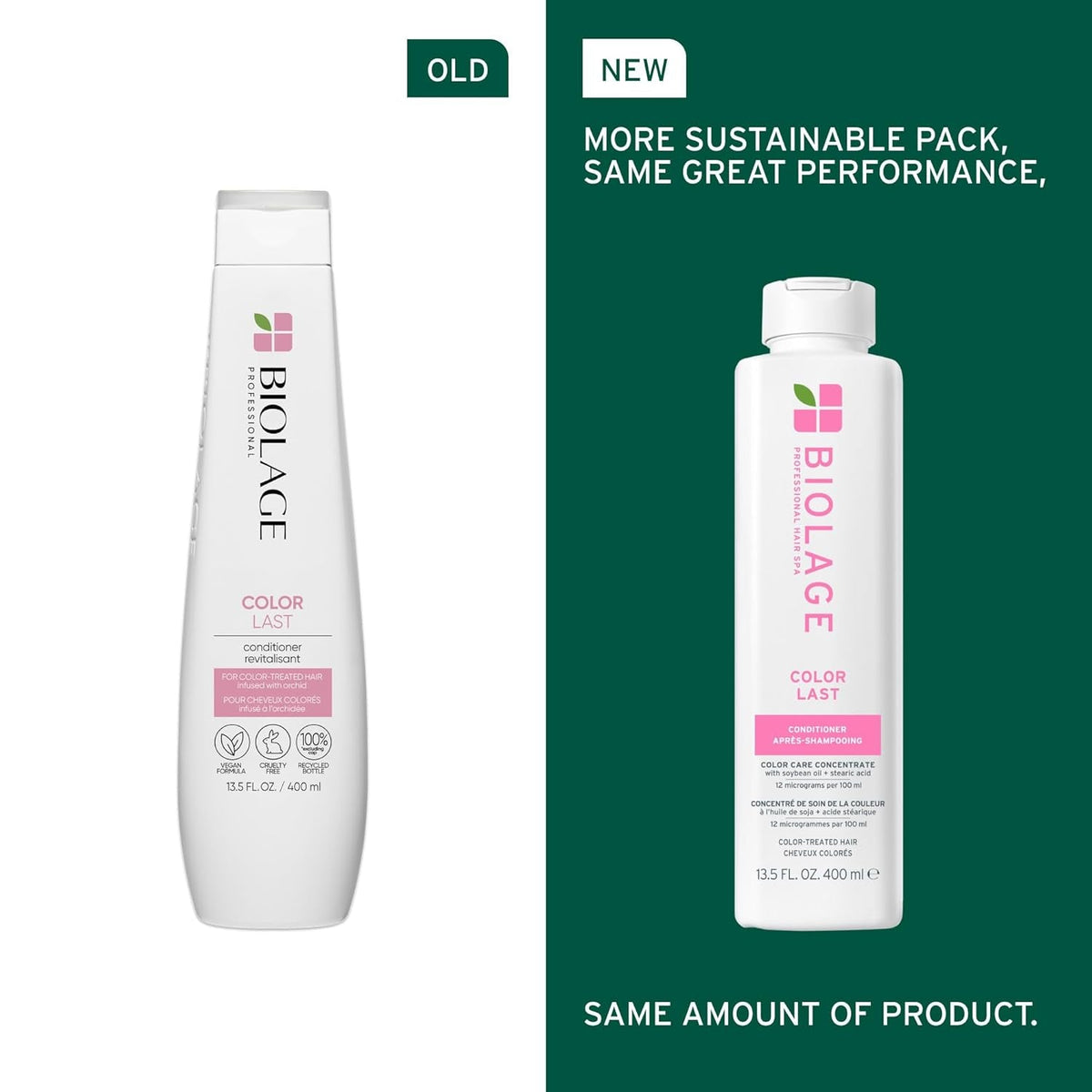 Biolage Color Last Conditioner - Protects & Preserves Color Treated Hair, Nourishes & Repairs, Vegan, Paraben-Free, Packaging May Vary